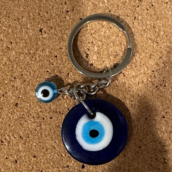 COPY - ✨🧿Evil Eye Keychain w/Matching Charm🧿✨Blue Charm✨ - Picture 1 of 8